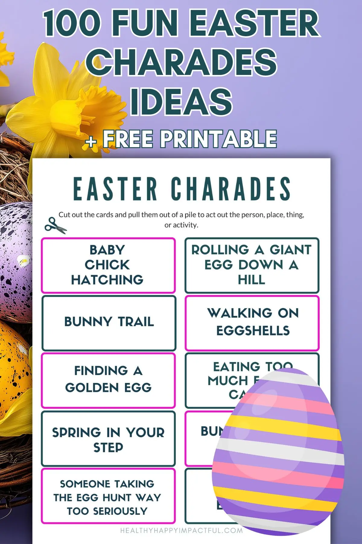 printable easter charades