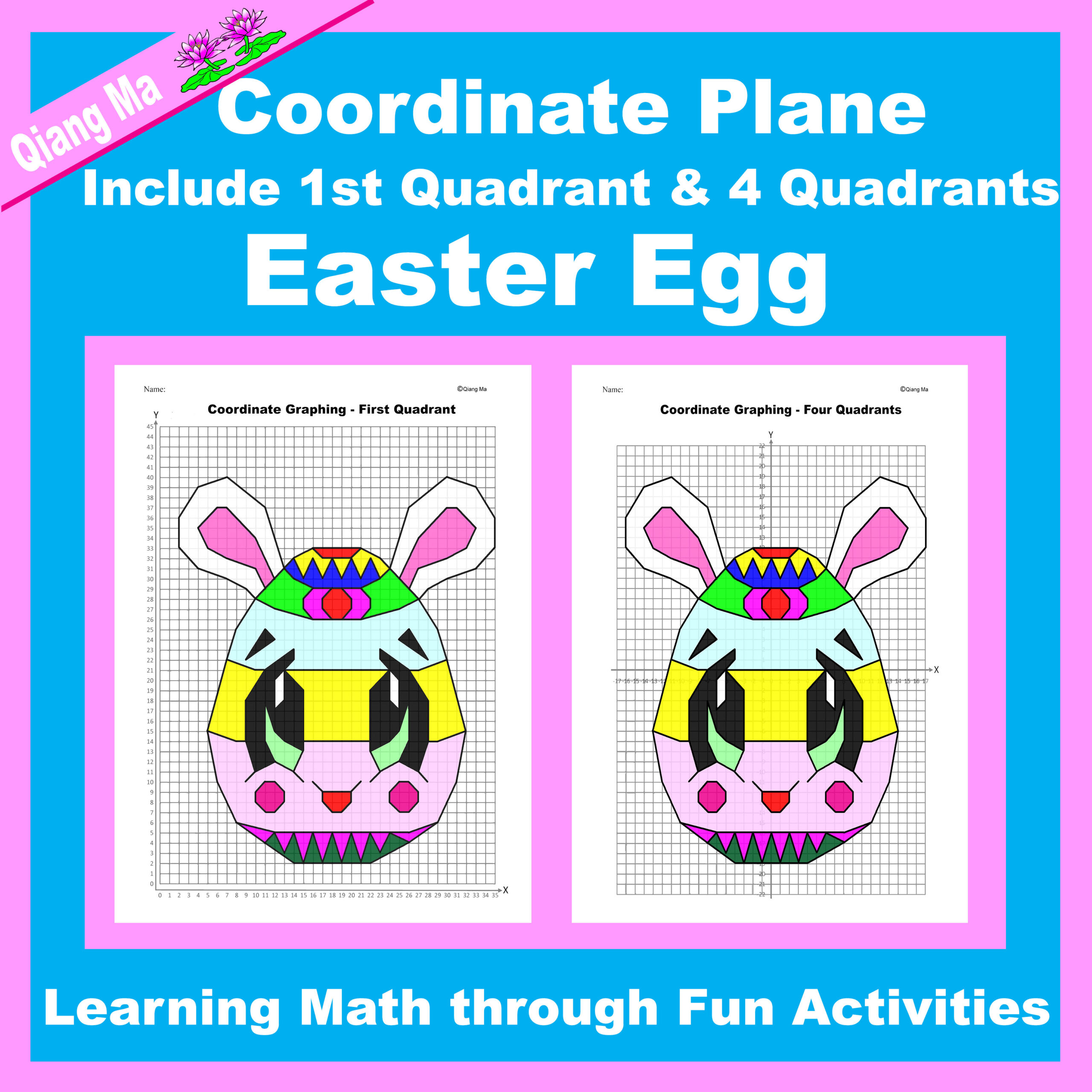 free printable easter coordinate graphing worksheets