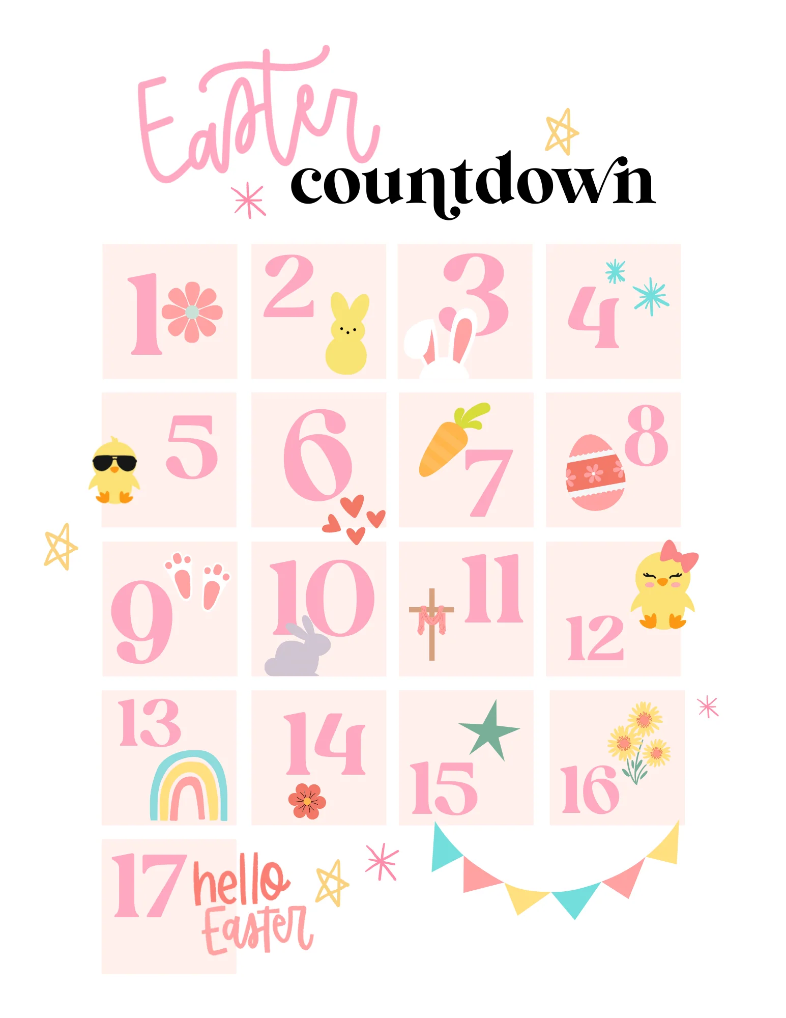 Easter Countdown Printable Activity
