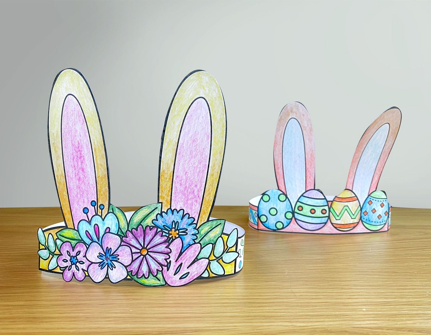 Easter Craft Bunny Crown Printable