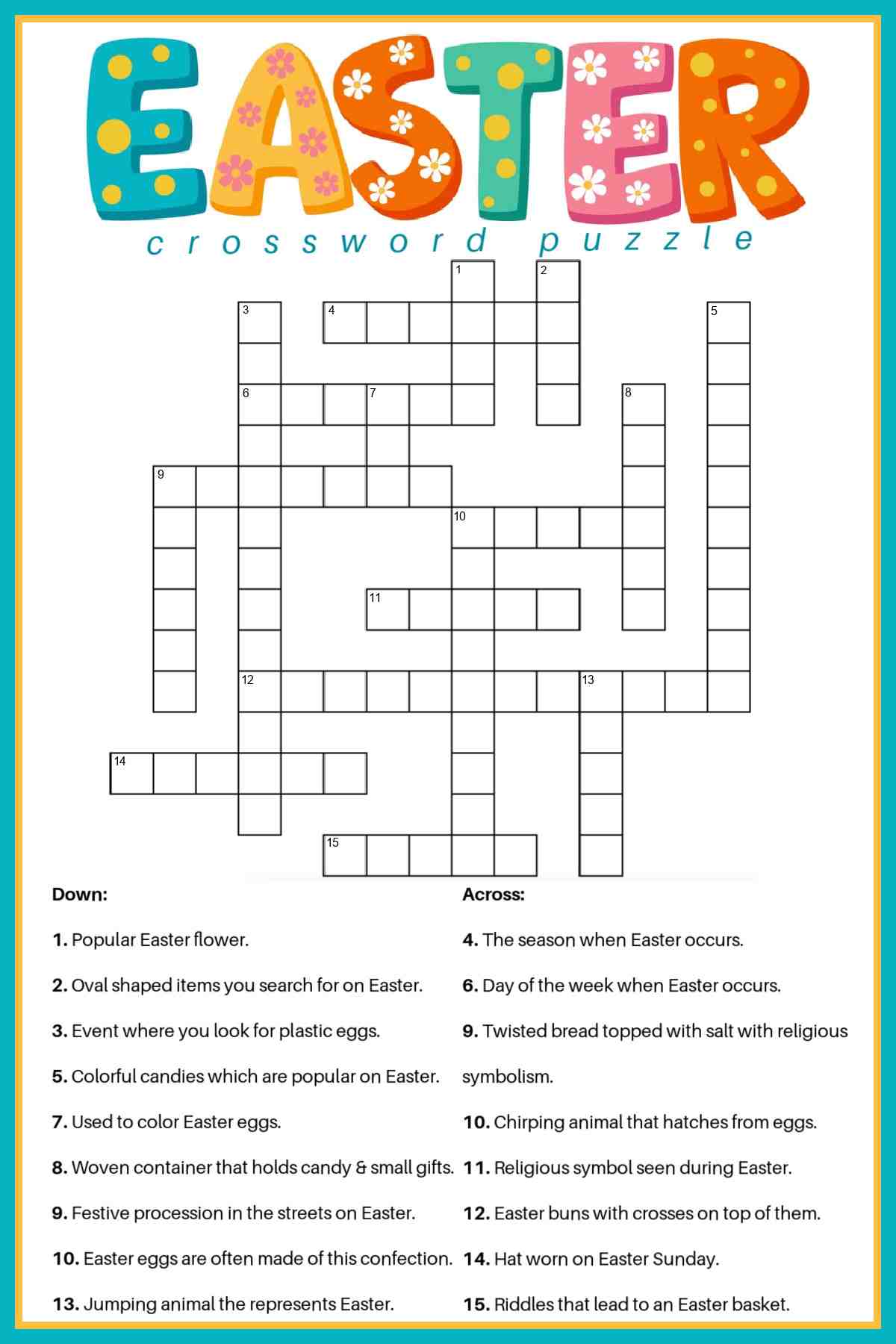 Easter Crossword Puzzle