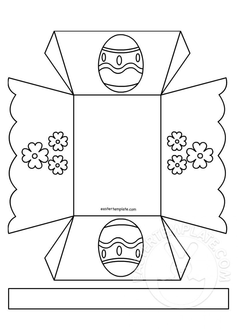 free printable paper easter basket template