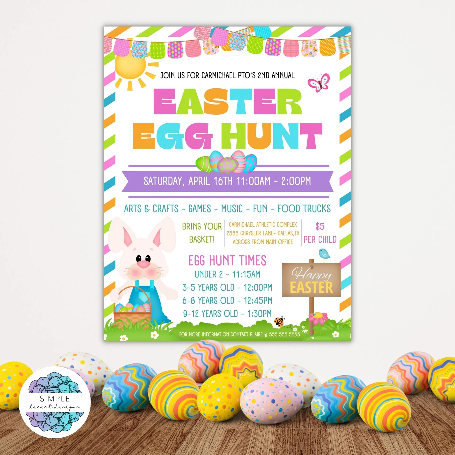 Easter Egg Hunt Flyer Printable Invite Easter Party Invitation 1 Easter Egg Hunt Flyer Printable Invite Easter Party Invitation 1