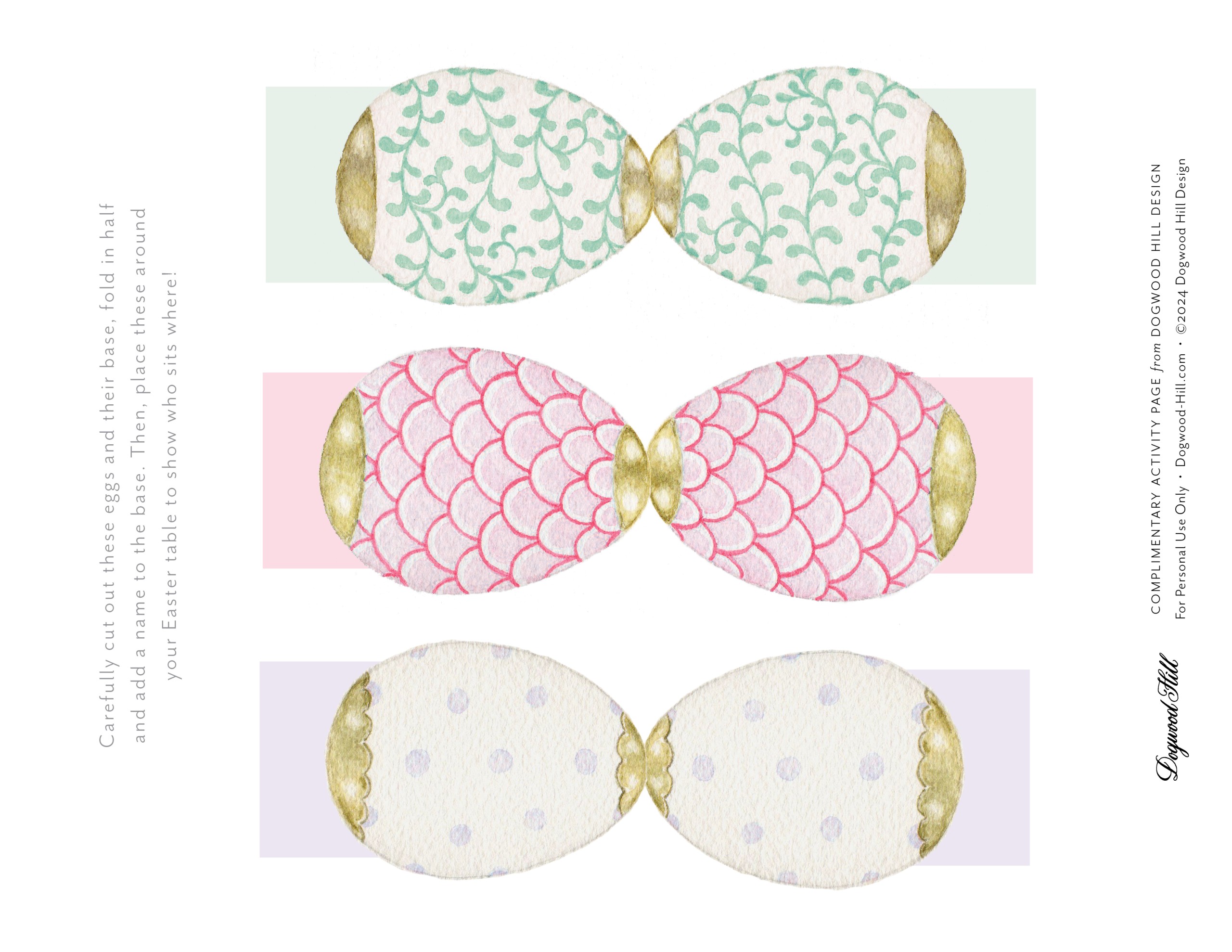 Easter Egg Place Card Printables Easter Egg Place Card Printables
