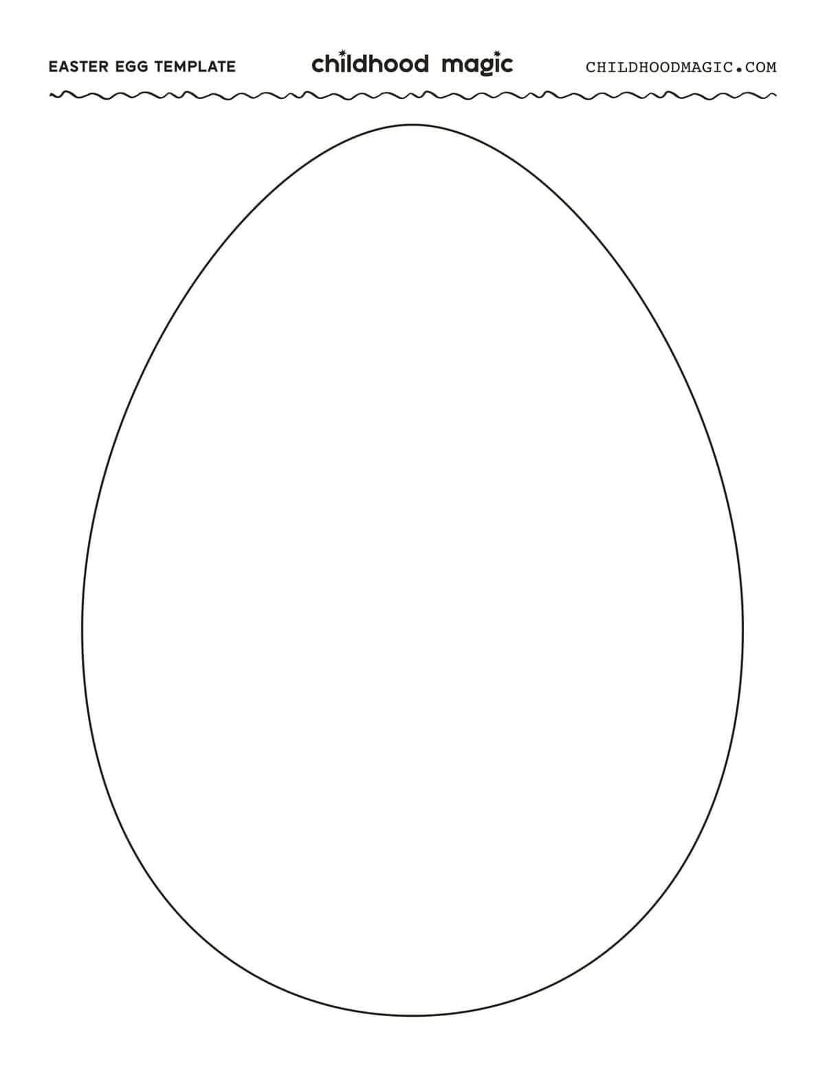 Easter Egg Template Free Printable