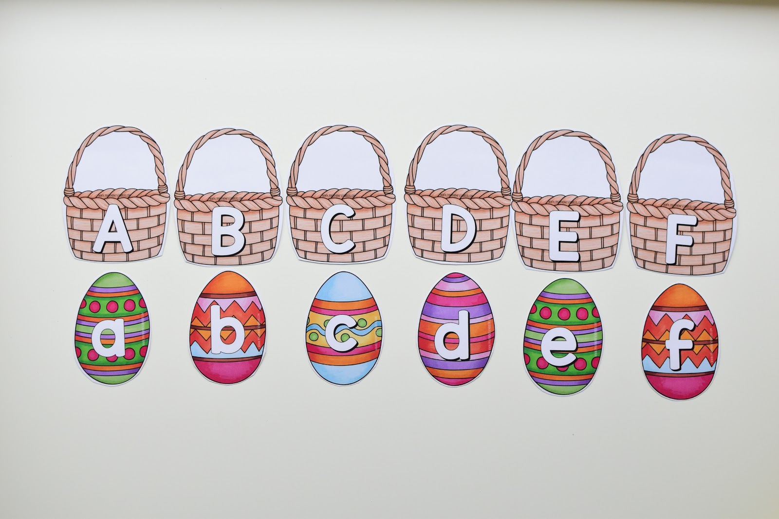 Easter Eggs Letter And Number Cards