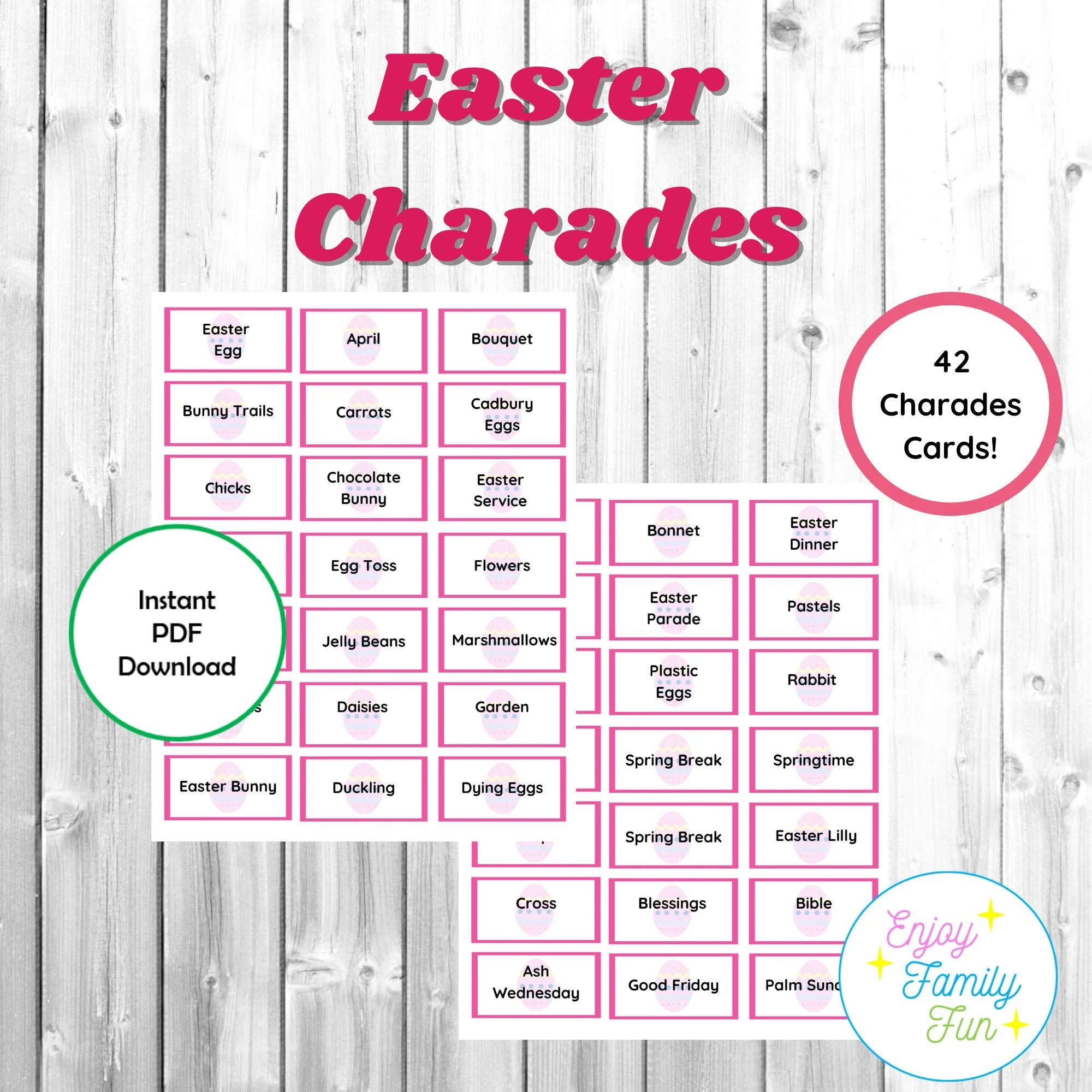 Easter Game Charades Instant Download 42