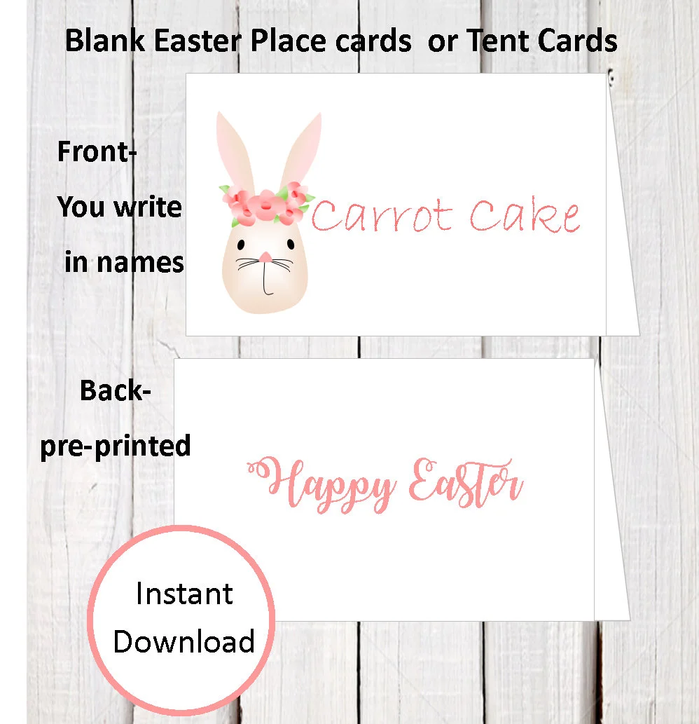free printable easter place cards