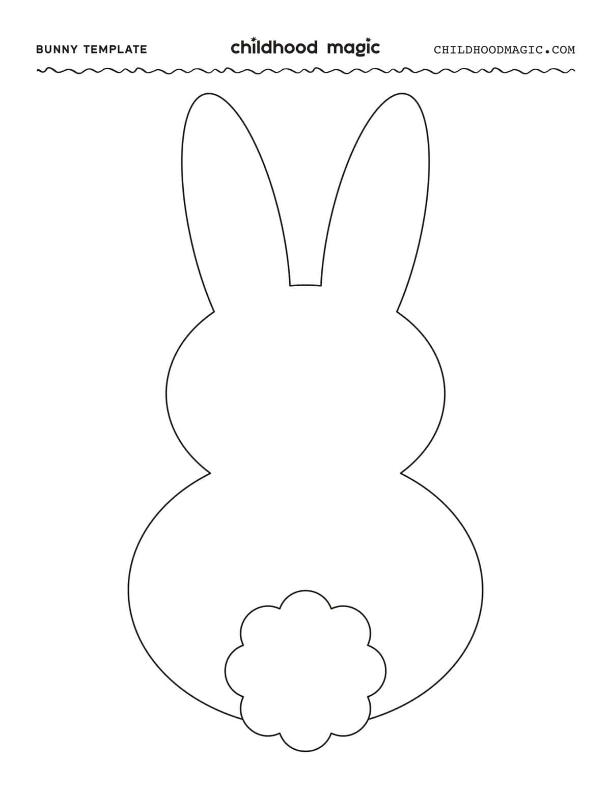 Easter Rabbit Coloring Page Free Printable Bunny Template