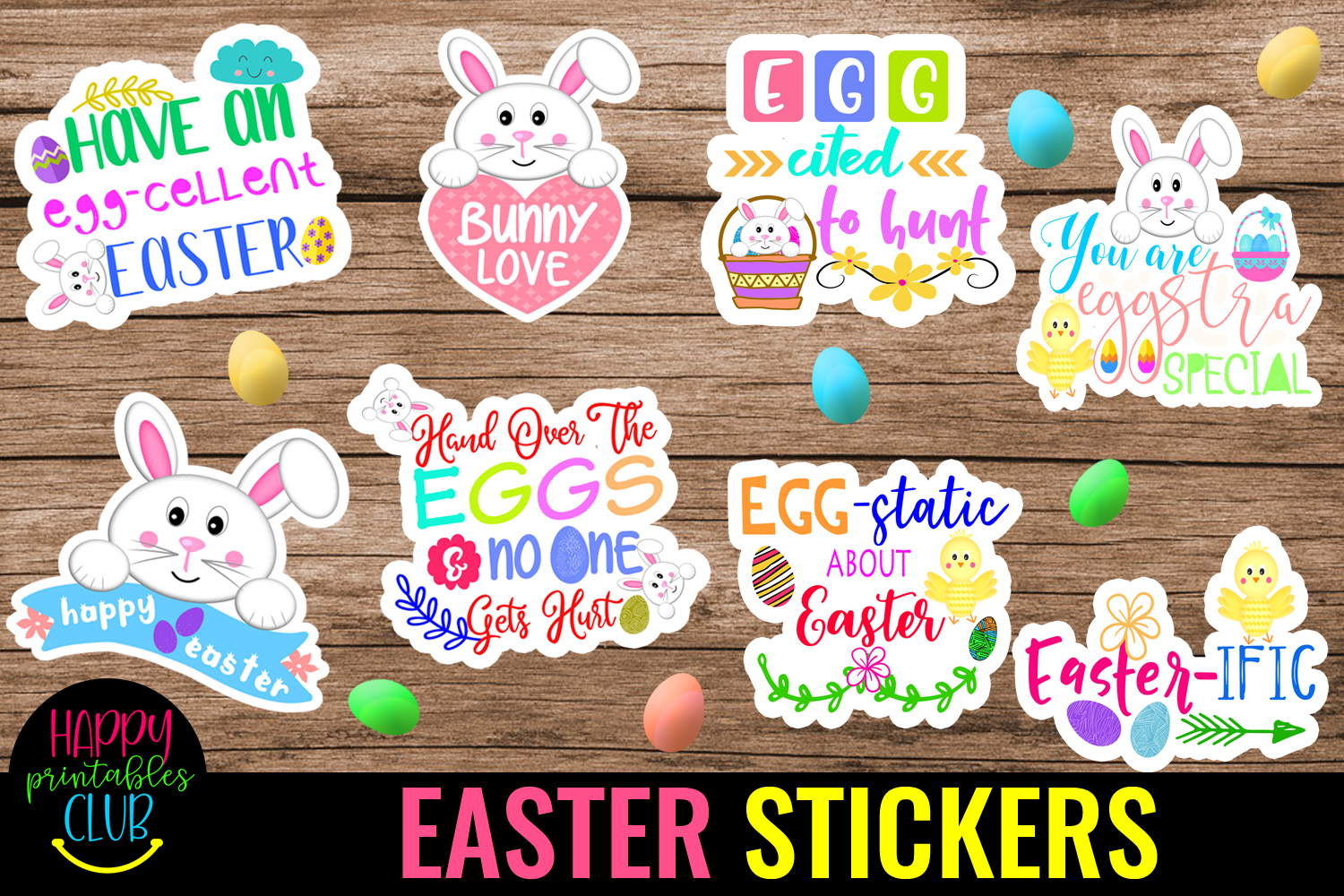 Easter Stickers Pack Printable Easter