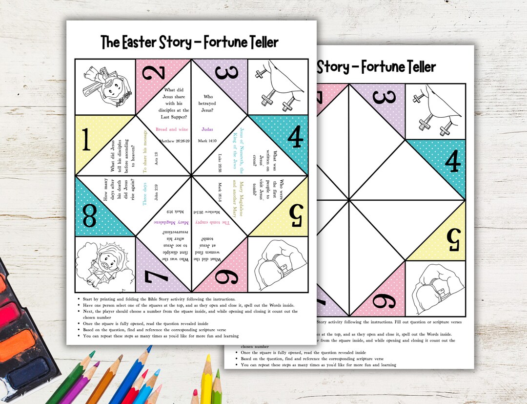Easter Story Paper Fortune Teller Cootie