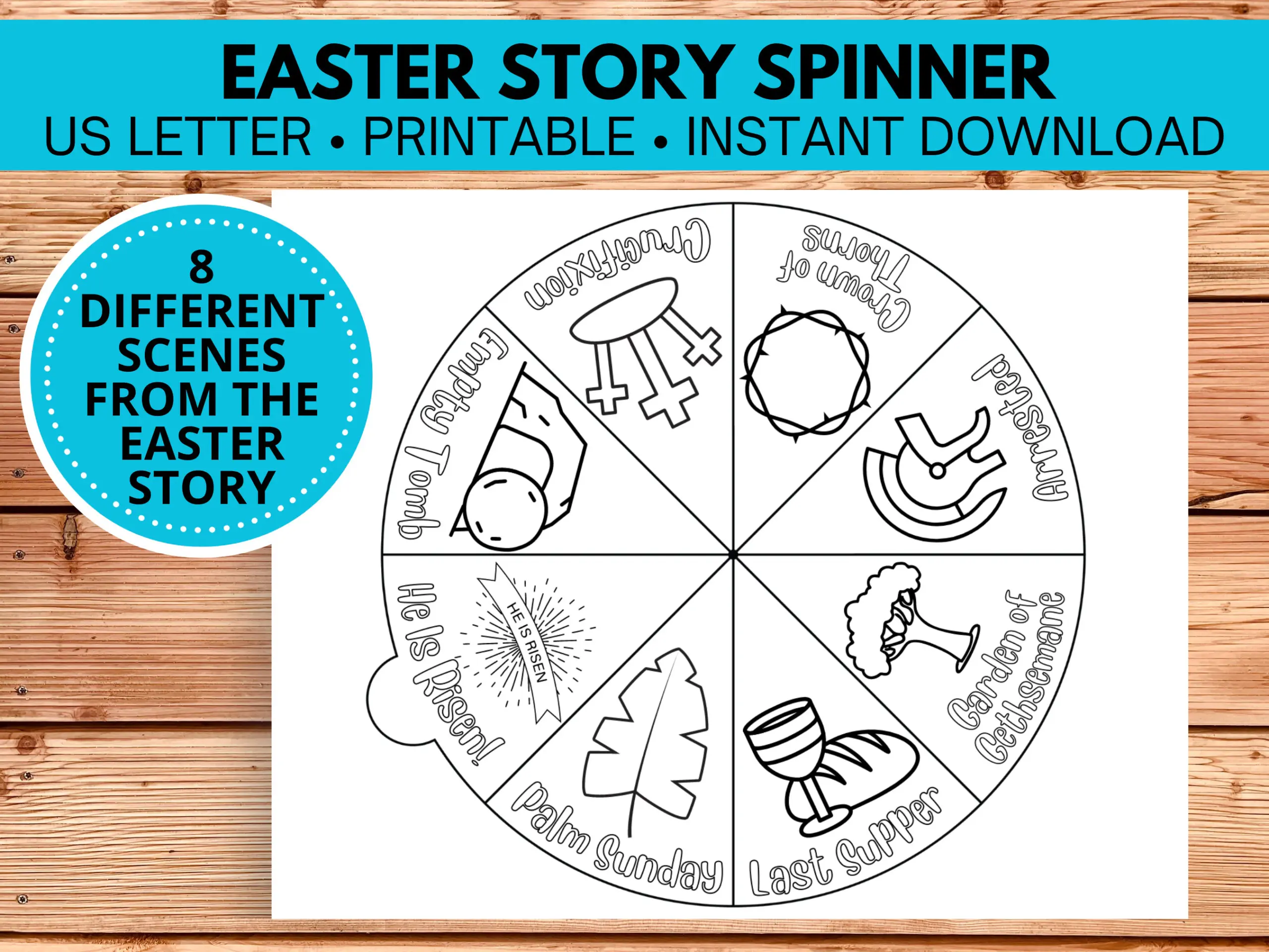 Easter Story Spinner Easter Story Wheel
