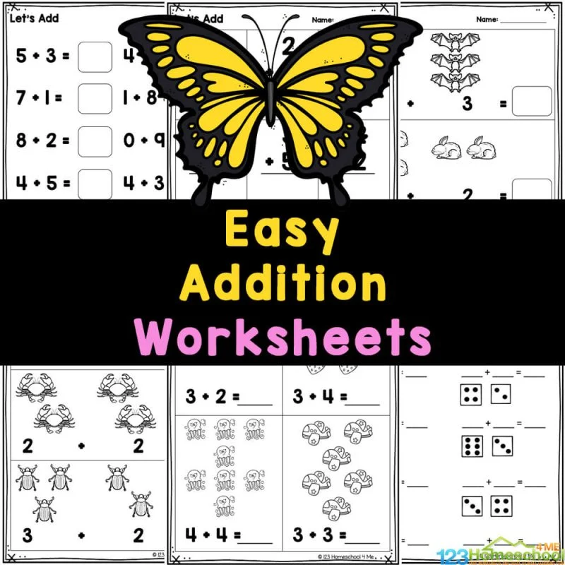 Easy Addition Worksheets