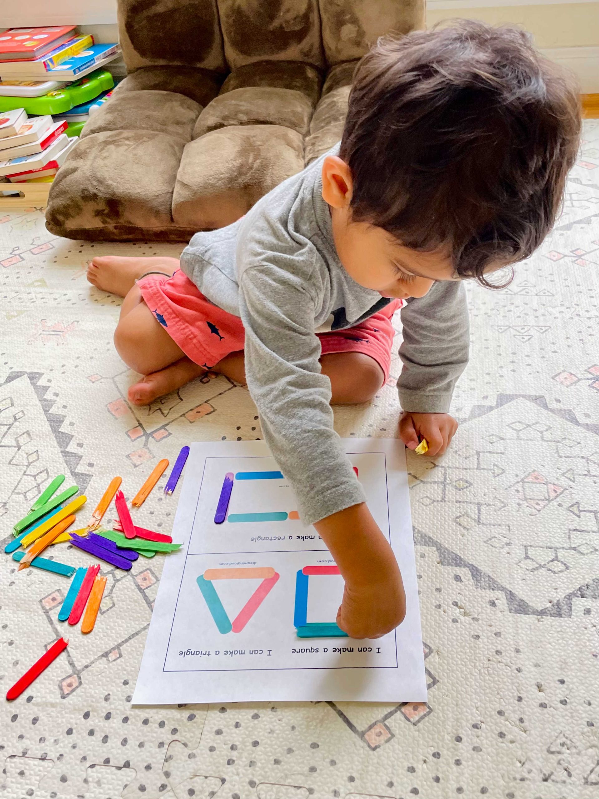 Easy Pattern Matching Puzzle With Popsicle Sticks Free Printable Patterns