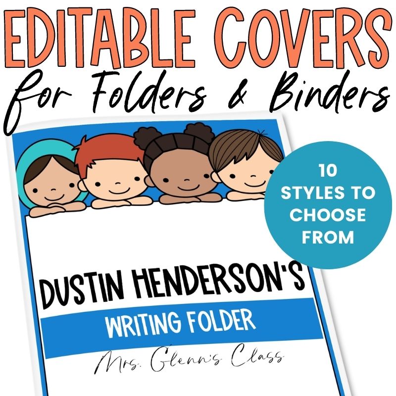 Editable Folder Covers For Take Home Ketchup Homework Folders Or Binders