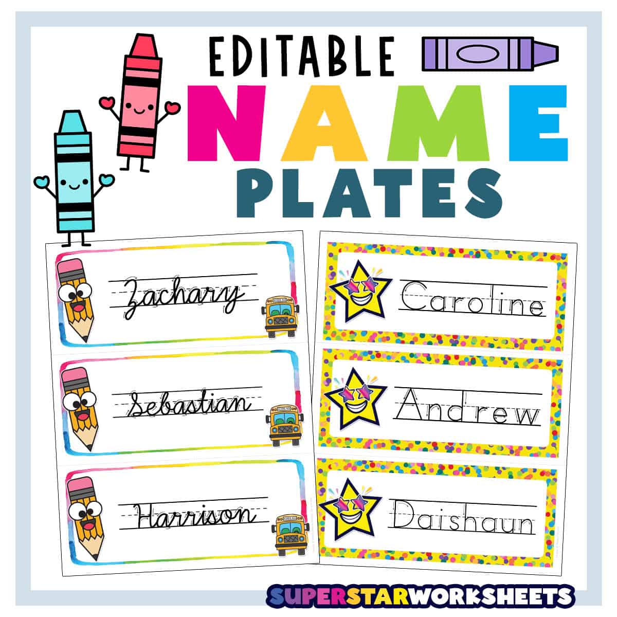 Editable Name Plates