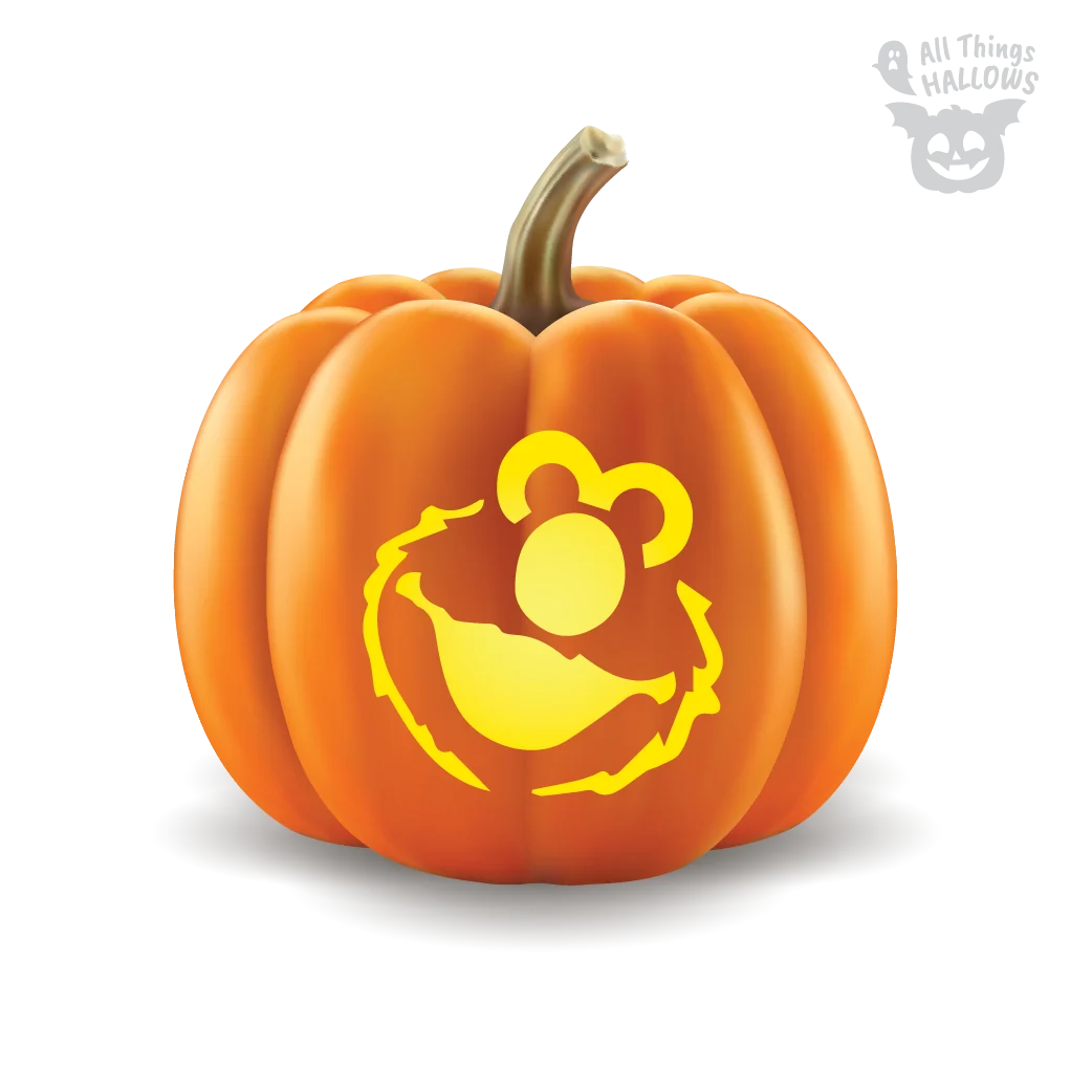 Elmo Pumpkin Stencil