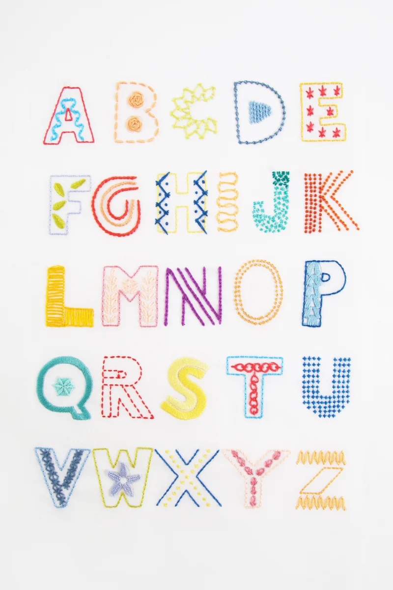 Embroidery Letter Patterns