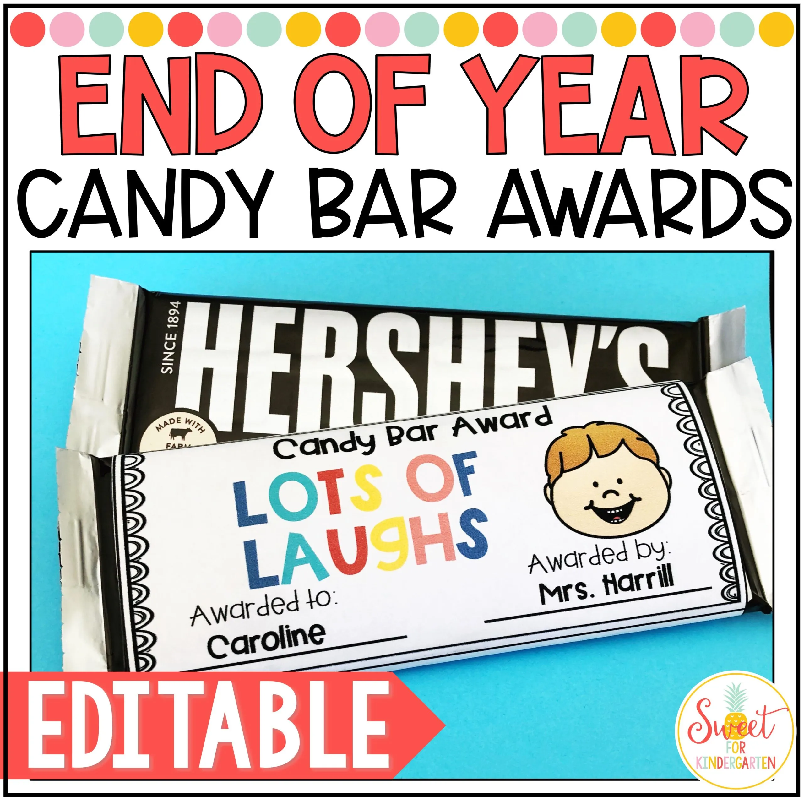 End Of Year Candy Bar Awards For Elementary Students