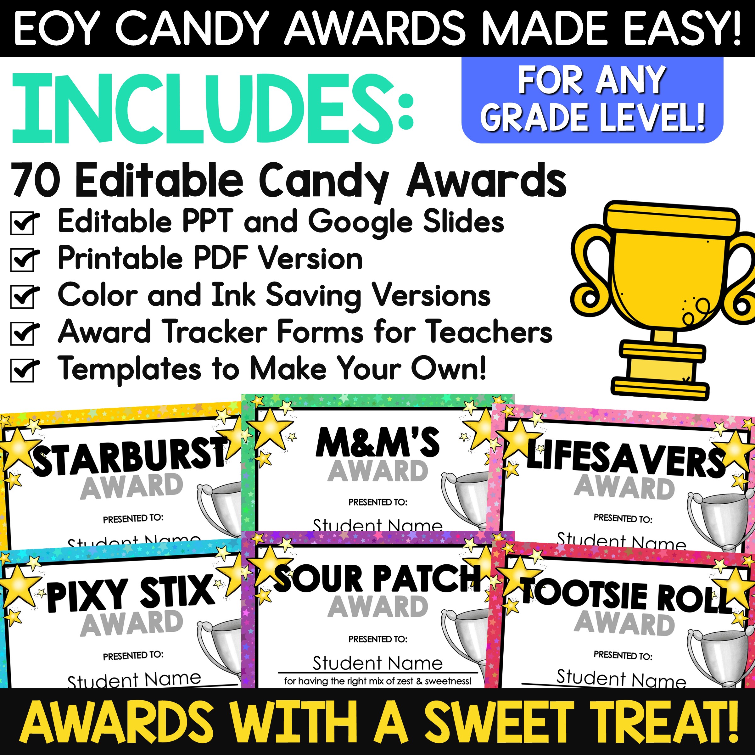 End Of Year Candy Bar Awards