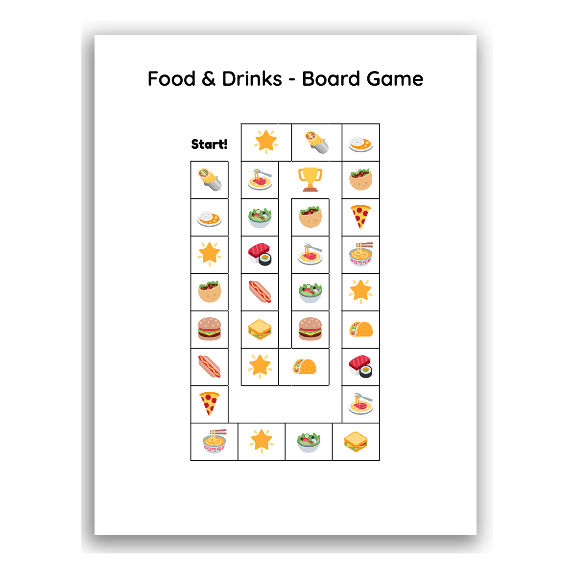 free printable english games