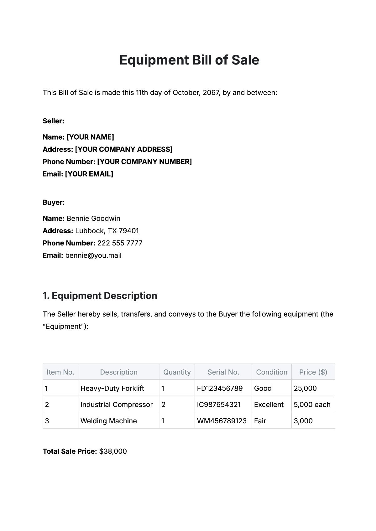 free printable bill of sale alberta