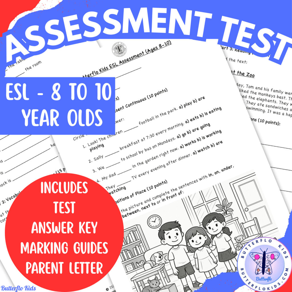 Esl Assessment Test For Kids Esl Assessment Test For Kids