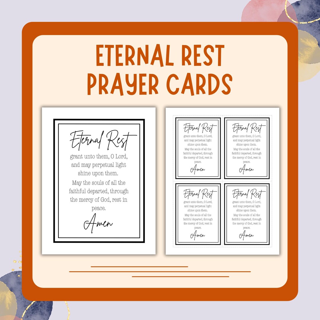 Eternal Rest Prayer Cards Requiem
