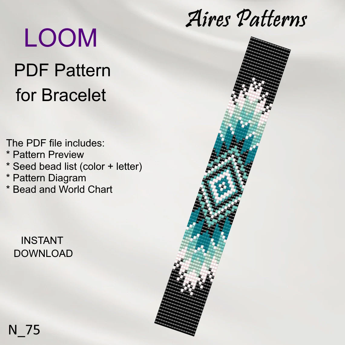Ethnic Inspired Loom Bracelet Pattern