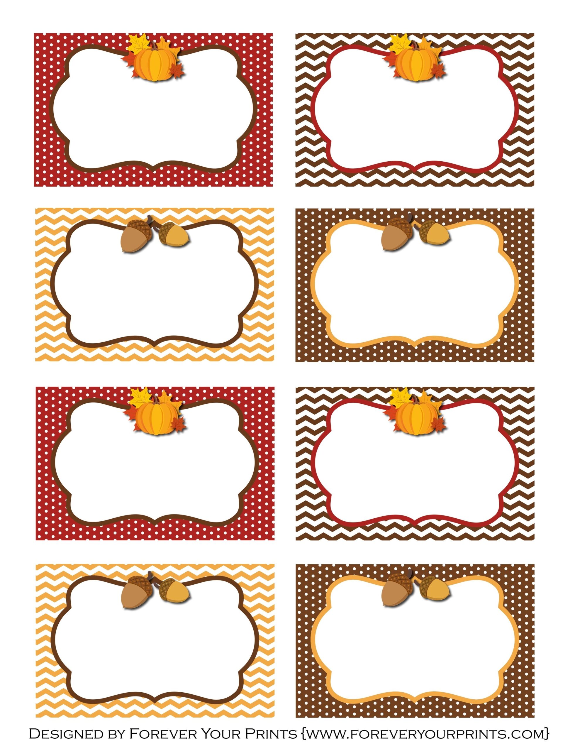 Fall Name Tags