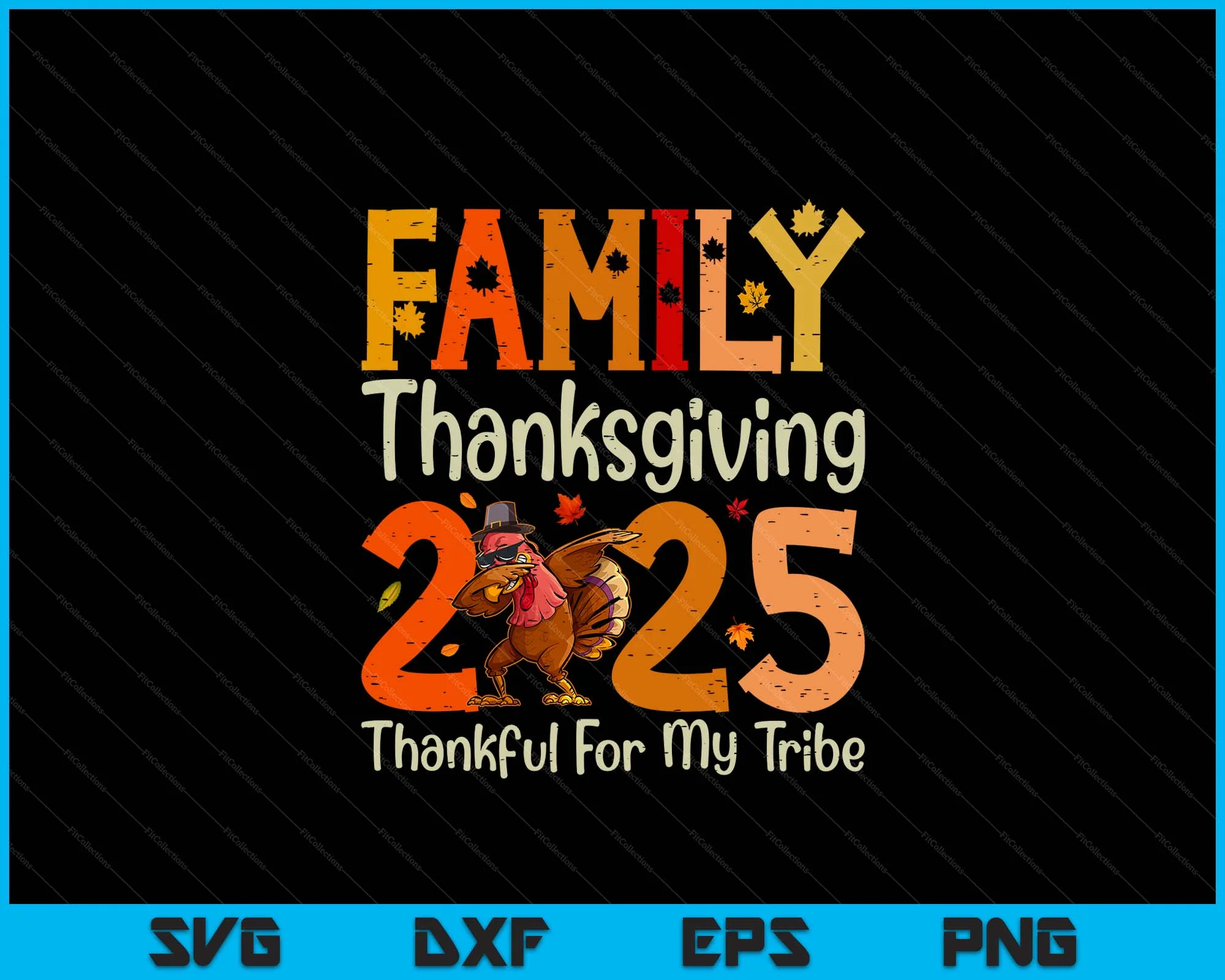 Family Thanksgiving 2025 Crew Turkey Matching Svg Png