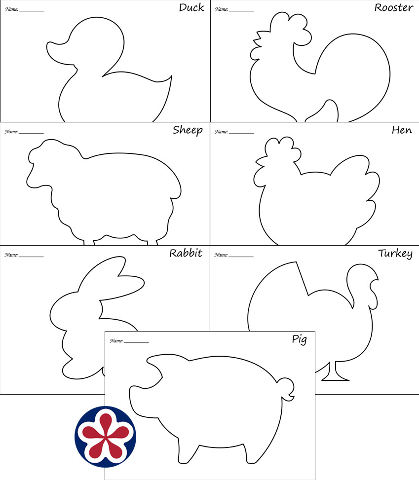 Farm Animal Outline Images