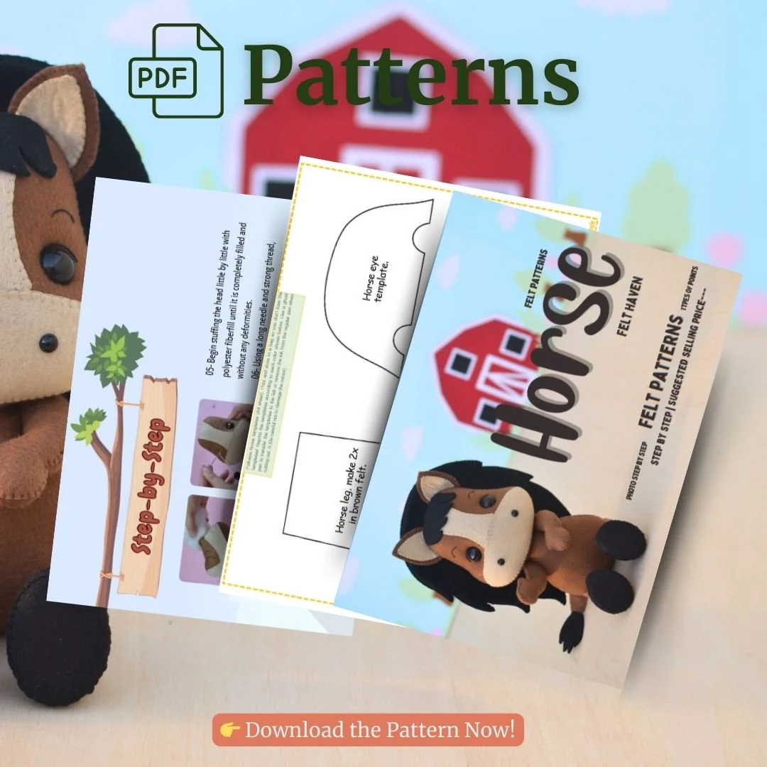 free printable stuffed horse patterns