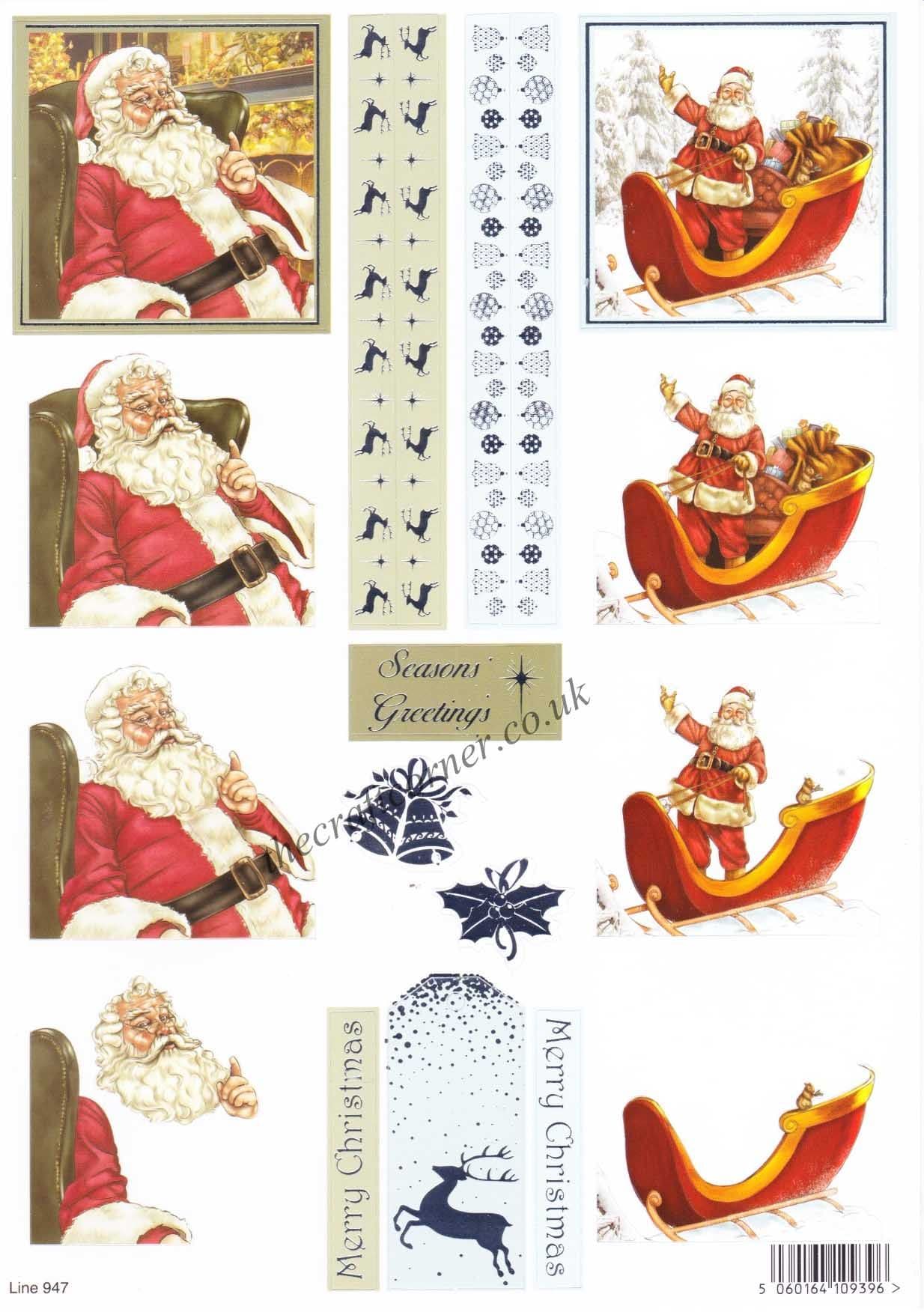 free printable 3d christmas decoupage sheets