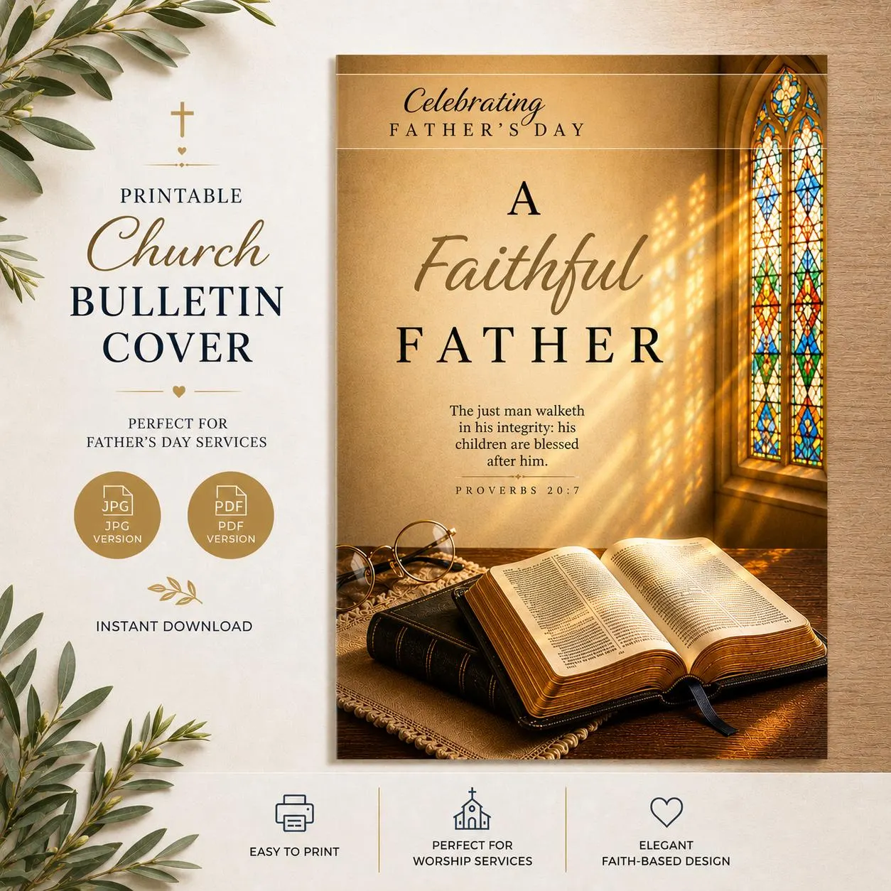 Fathers Day Church Bulletin Cover
