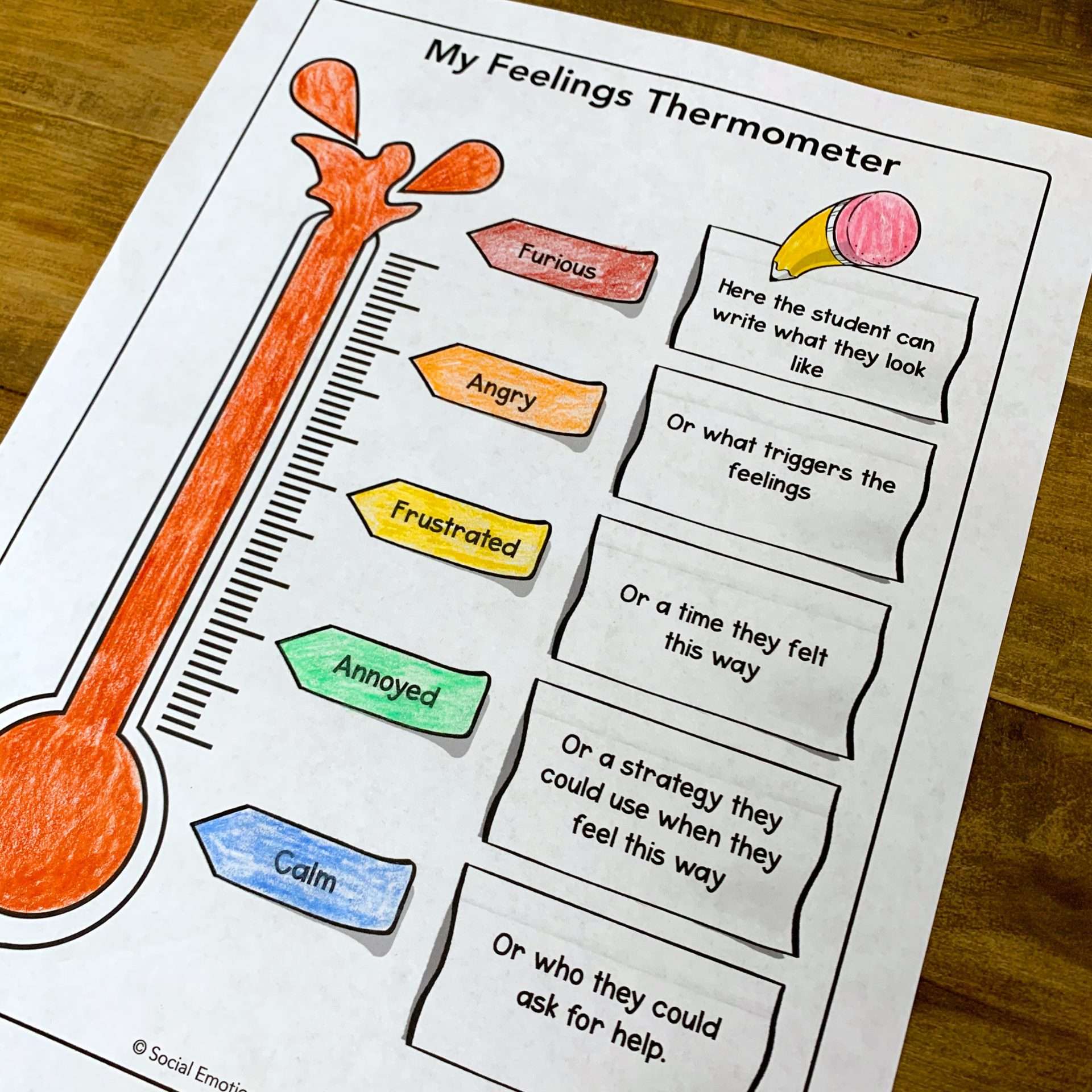 emotional thermometer free printable