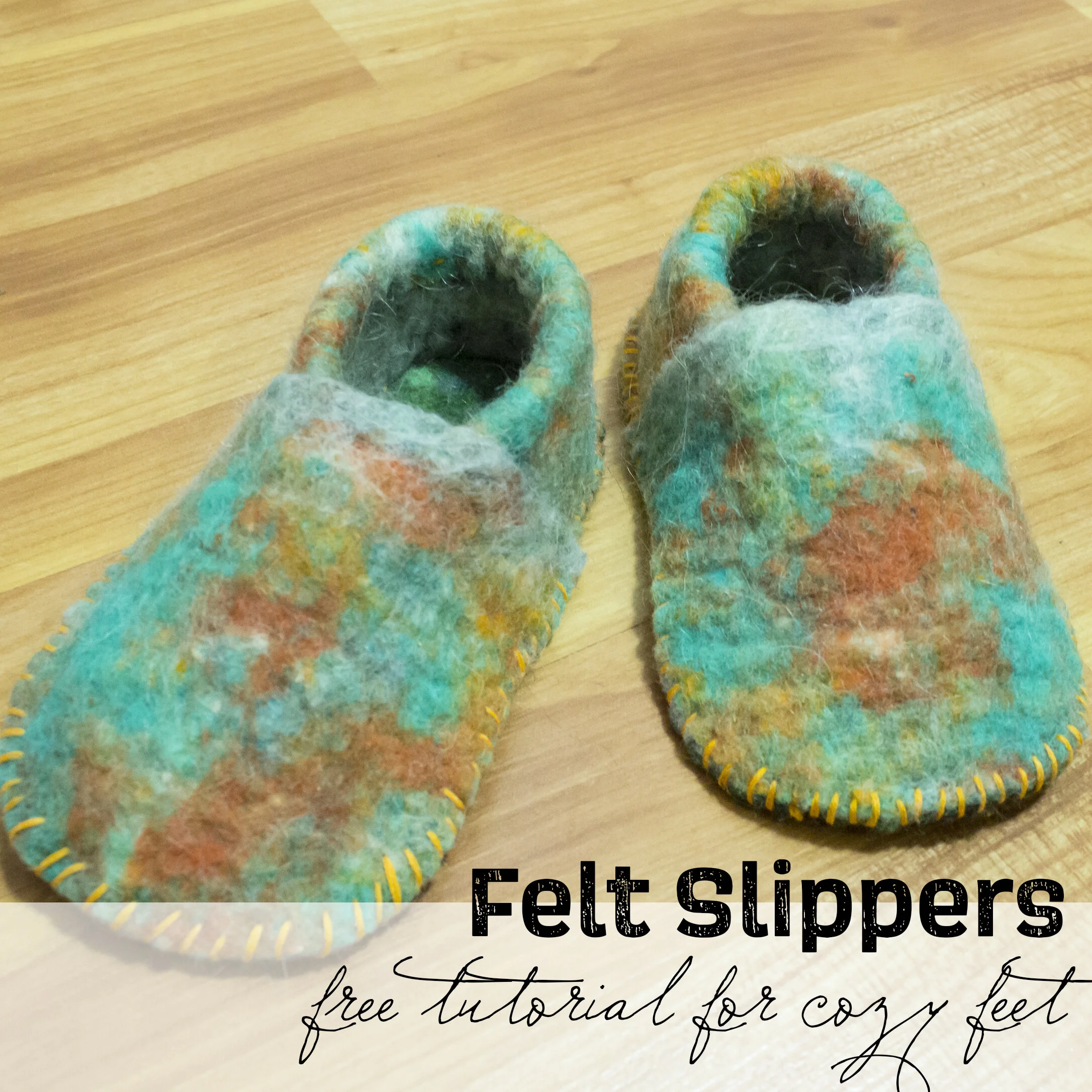 Felt Slippers Free Tutorial