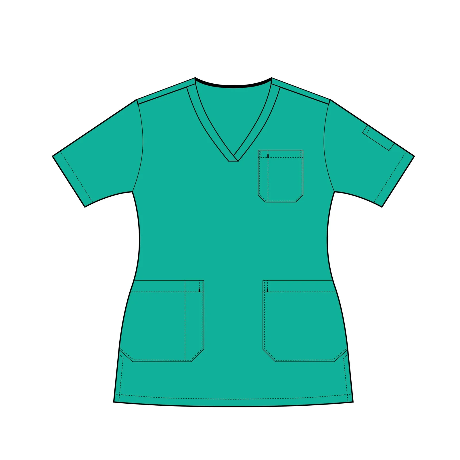 printable free downloadable scrub top pattern