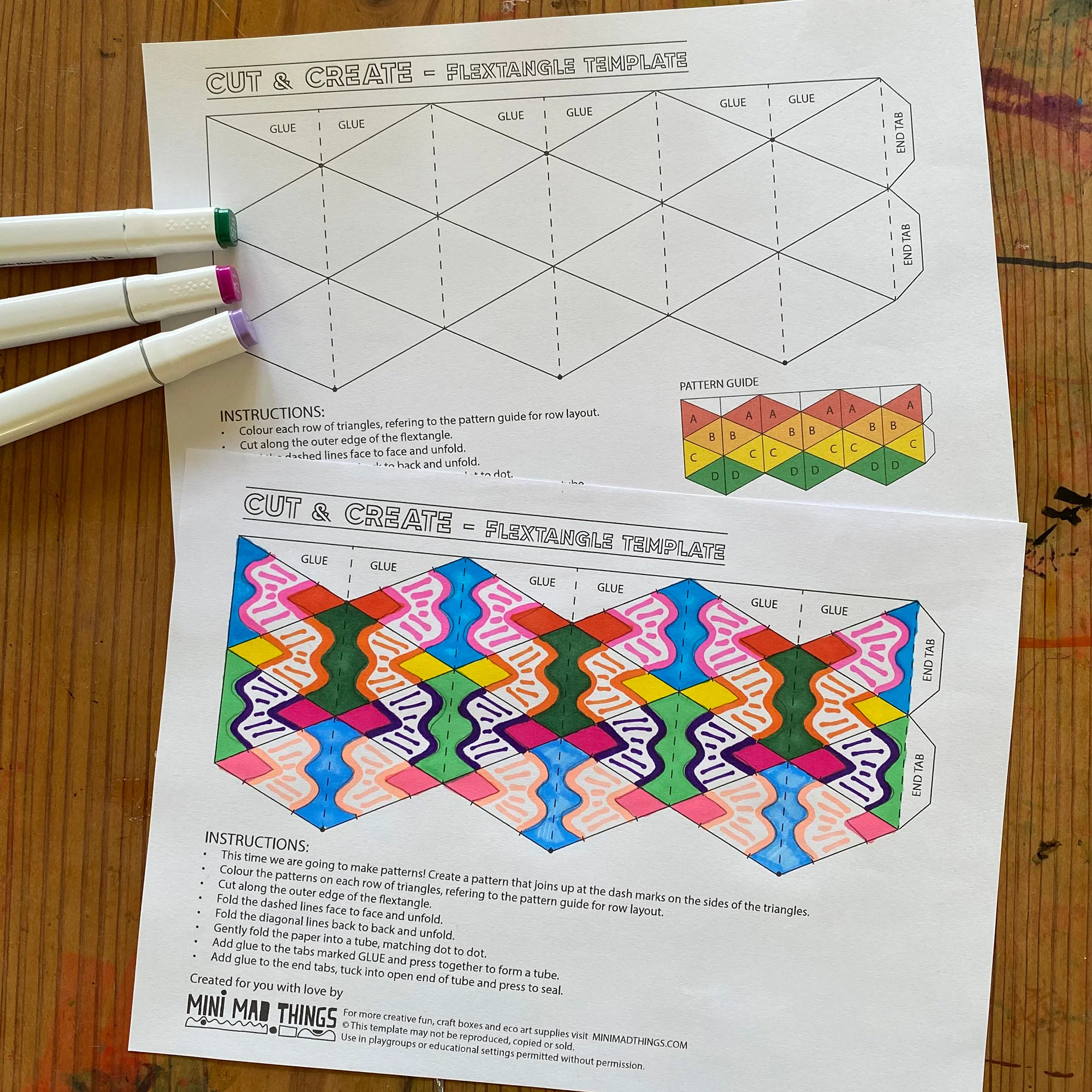 Fextangle Printable Template