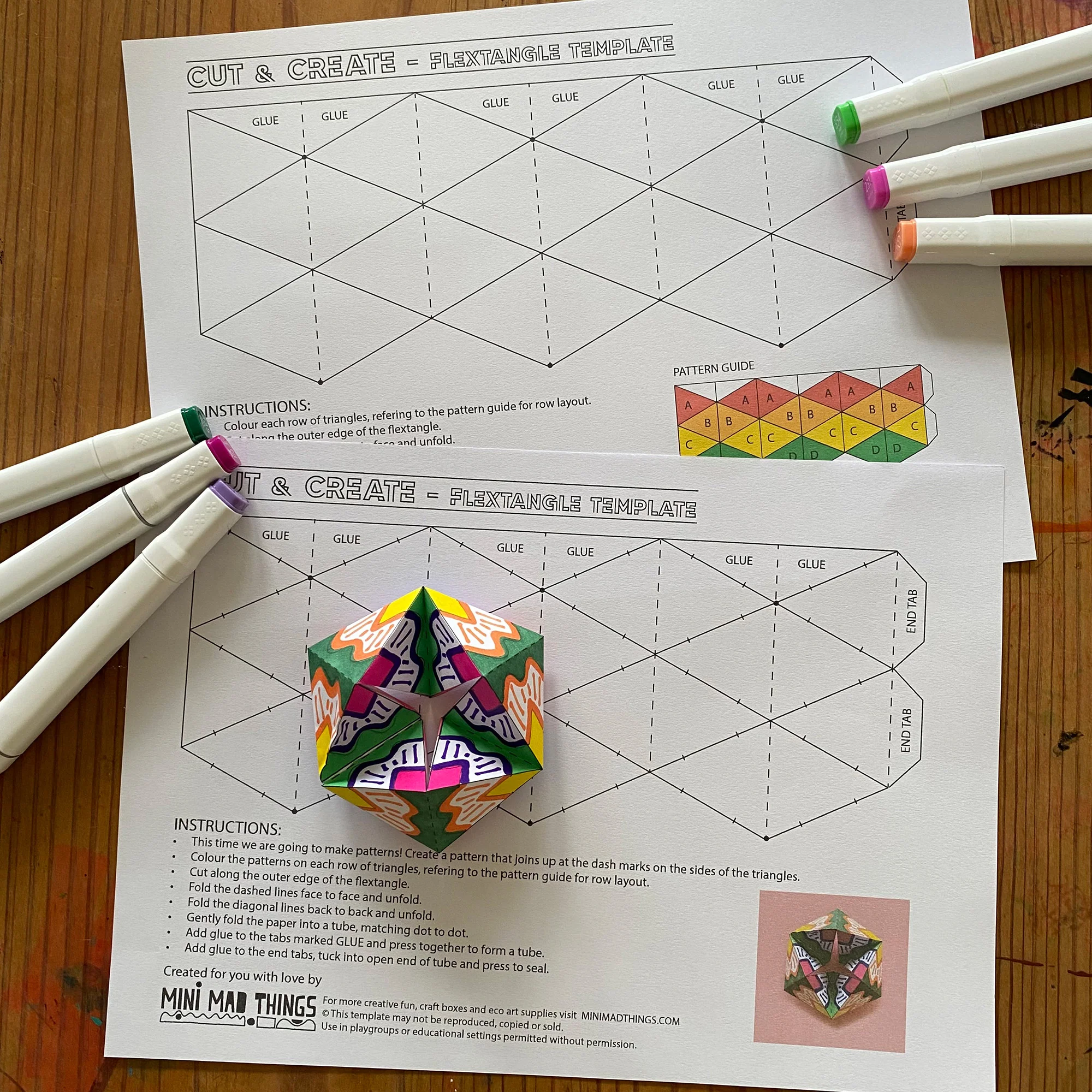 Fextangle Printable Template