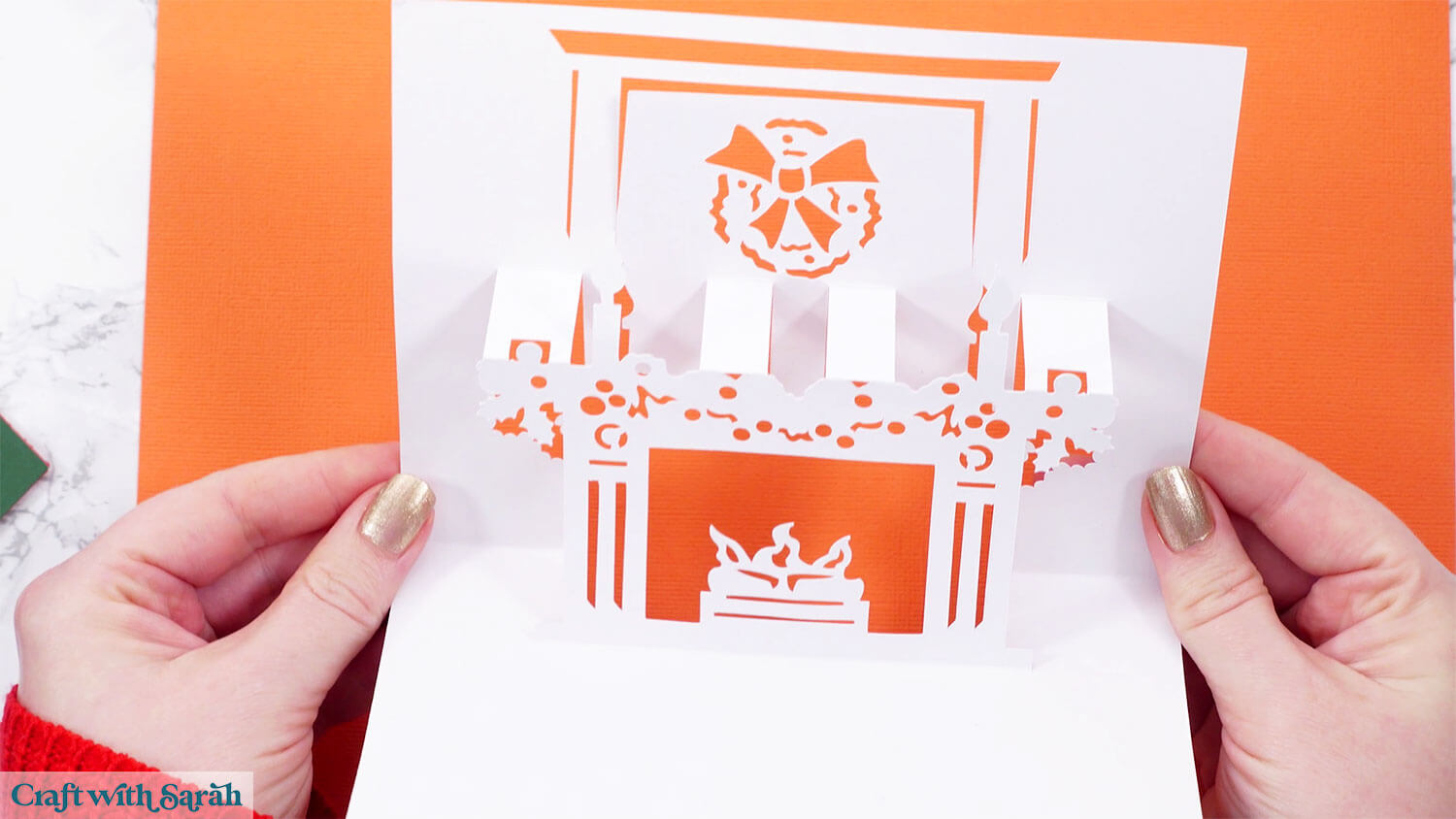 Fireplace Kirigami Card