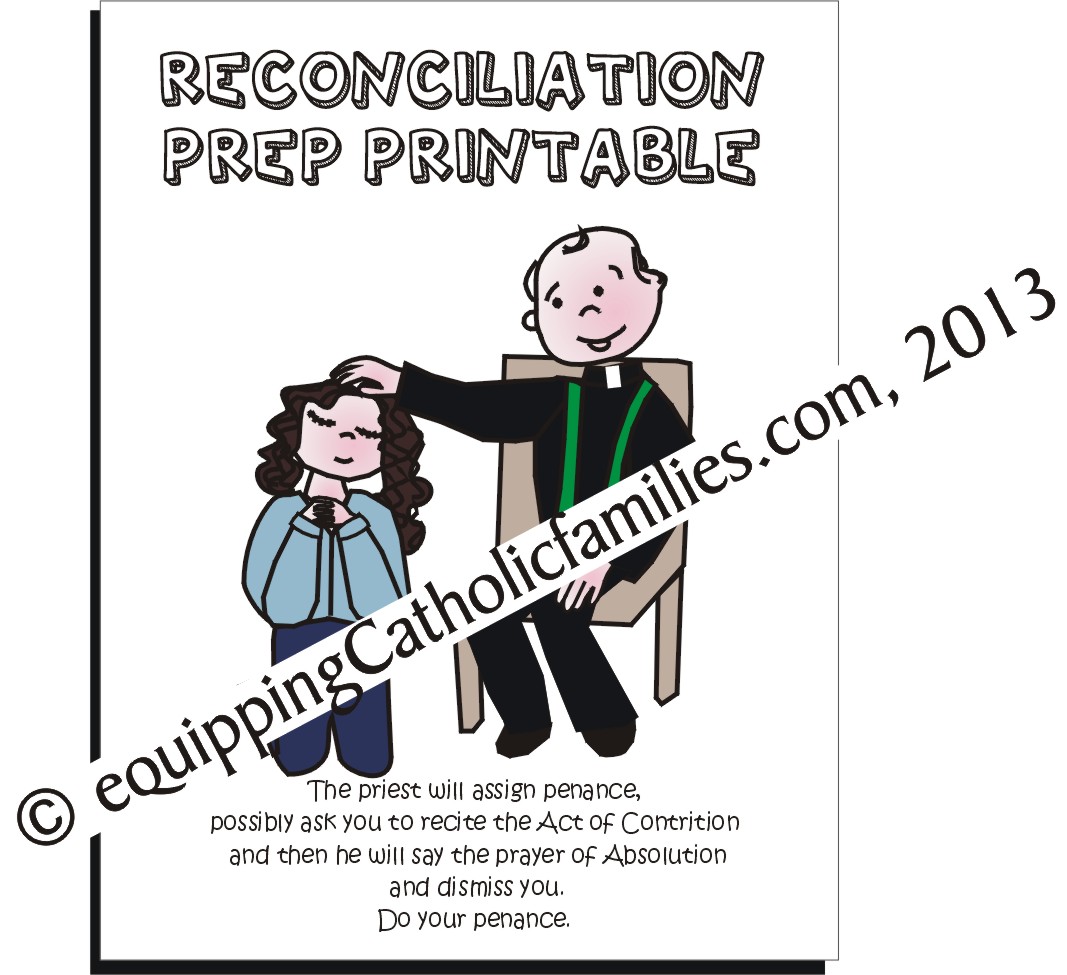 First Reconciliation Prep Free Printable First Reconciliation Prep Free Printable