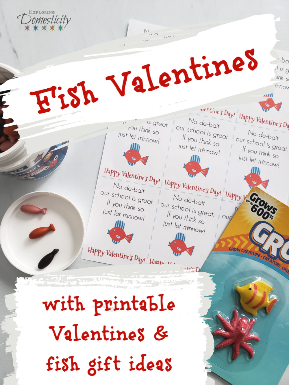 free printable fish valentines