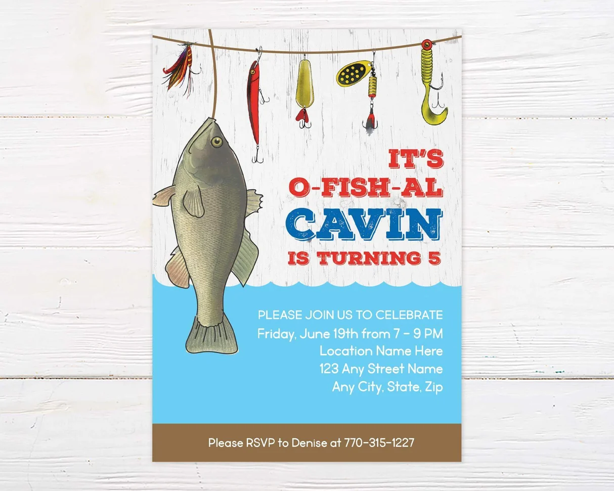 free printable fishing birthday invitations