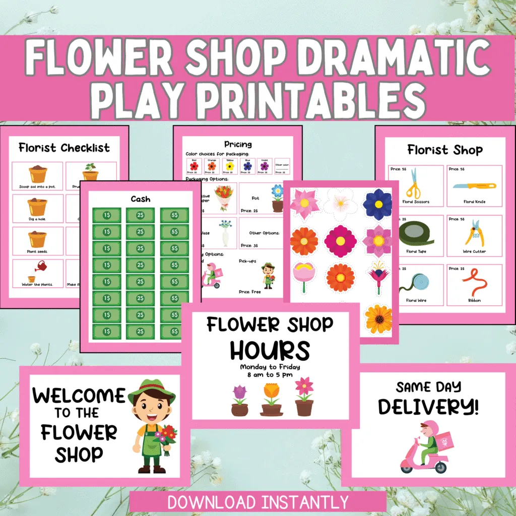Flower Shop Dramatic Play Printables