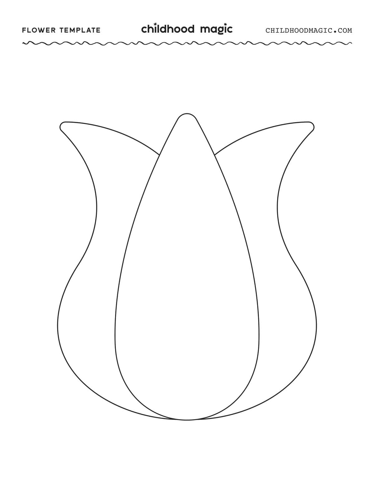 Flower Template Free Printable Rose Daisy And Tulip