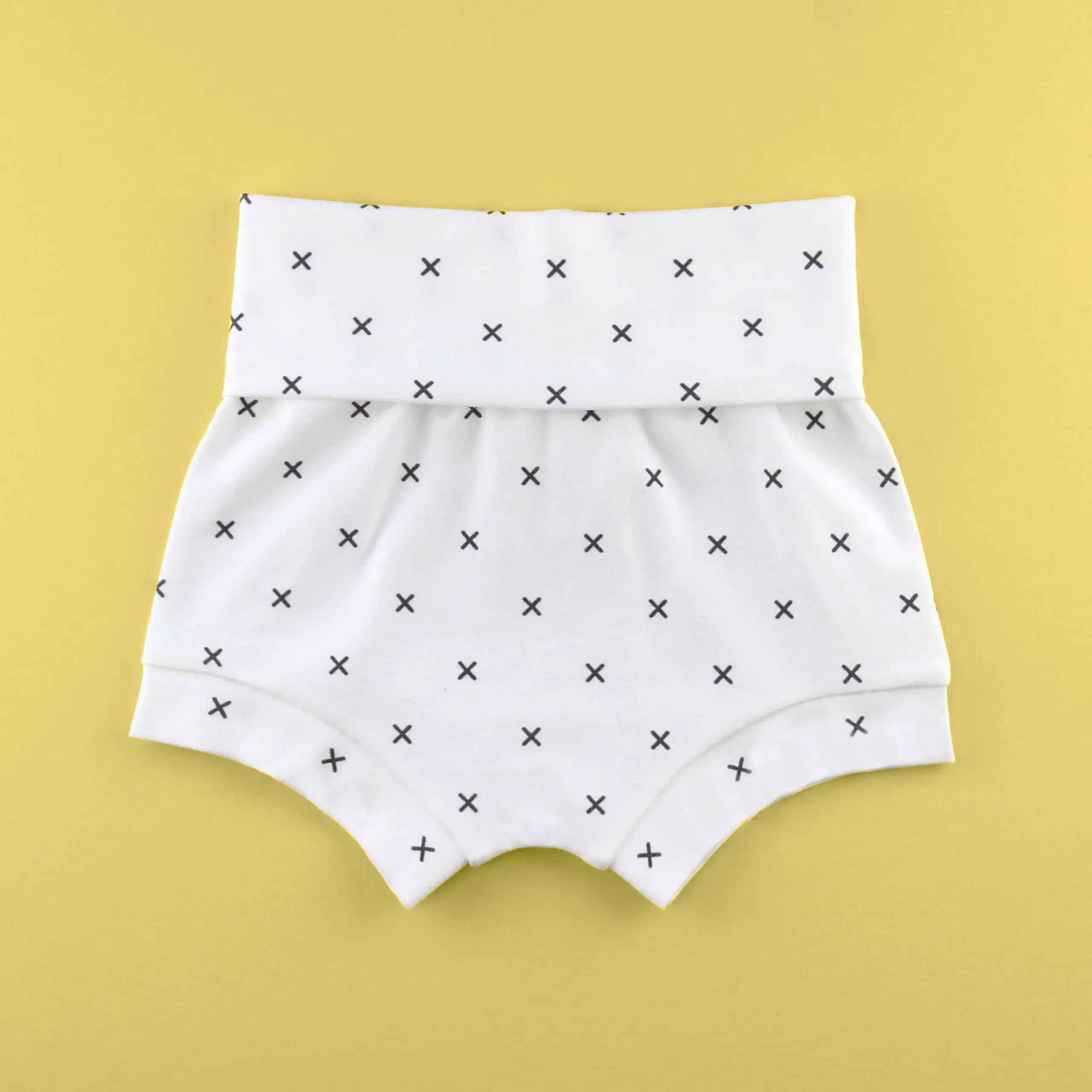Fold Over Baby Bummie Shorts Pattern