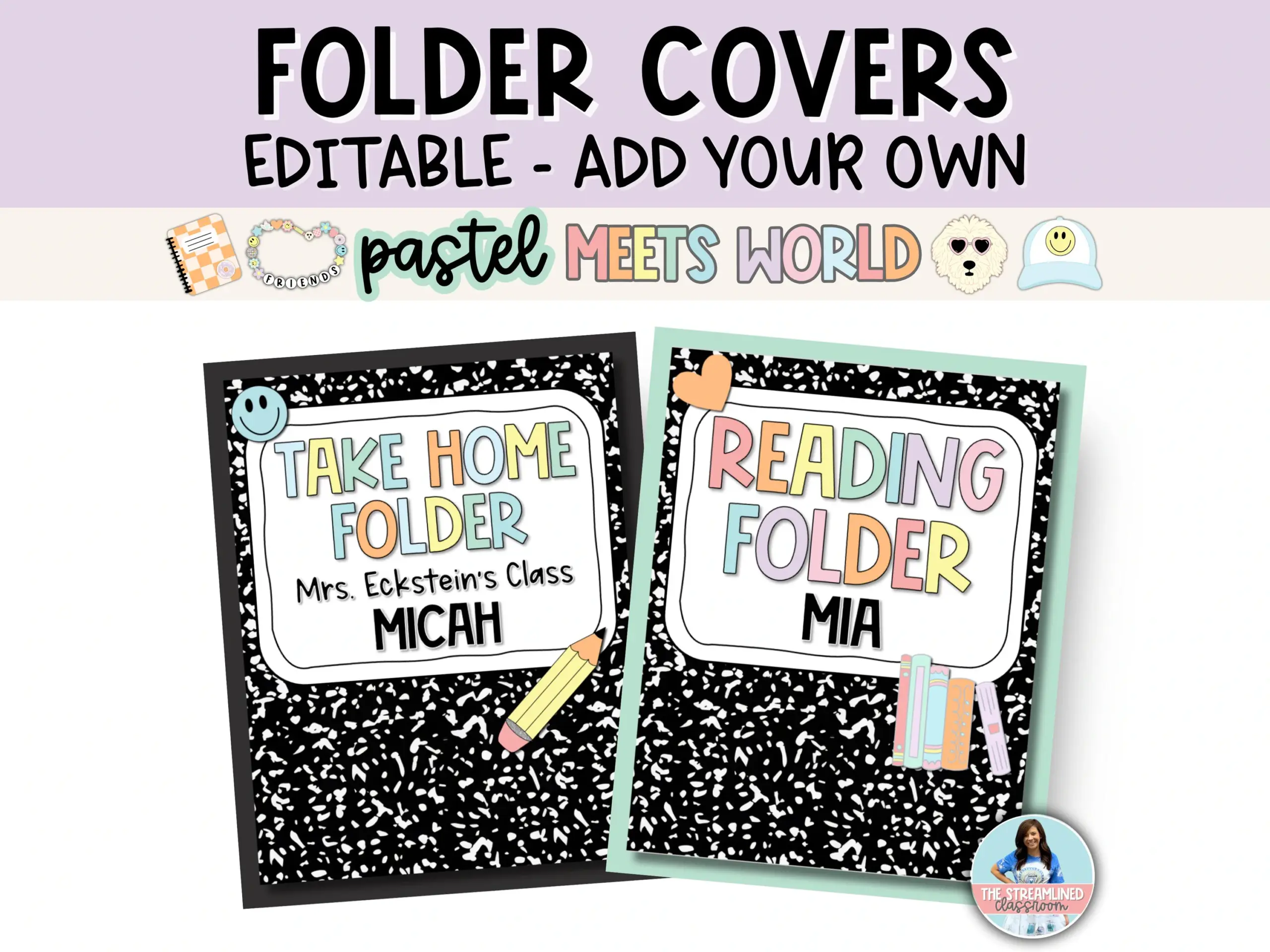 Folder Covers For Homework Subject Or