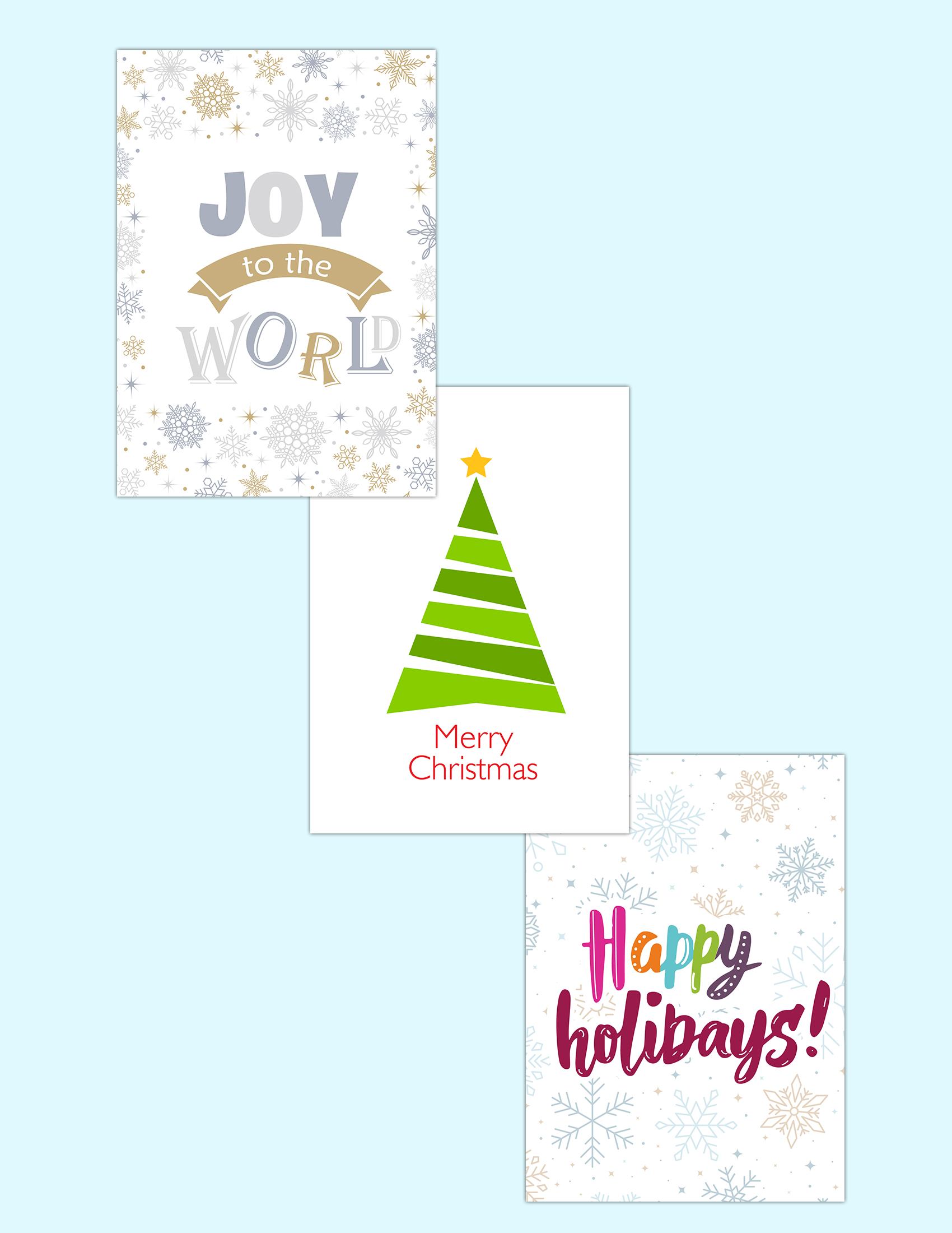 Folding Free Printable Christmas Cards Pdf Downloads