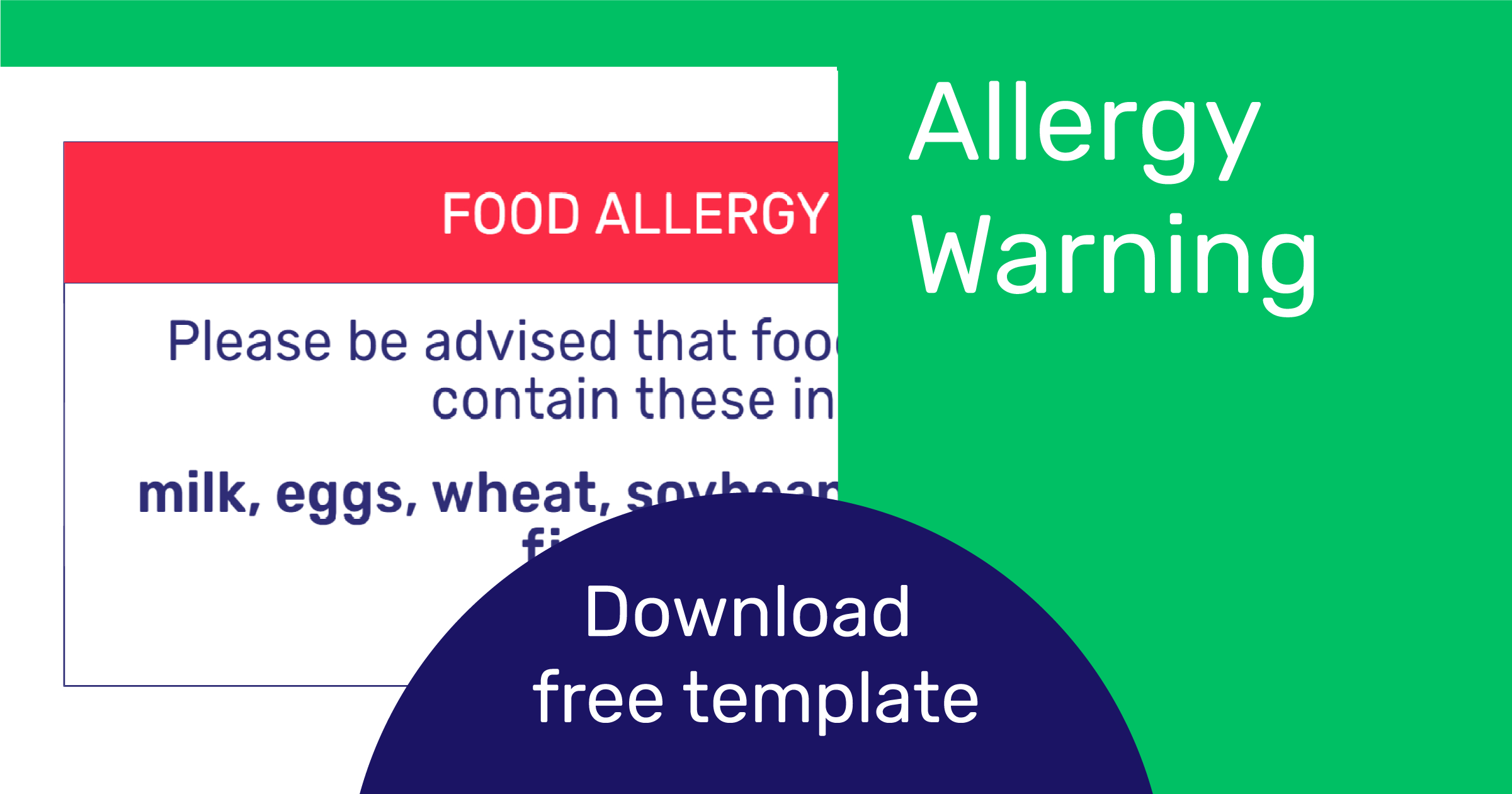 Food Allergy Warning